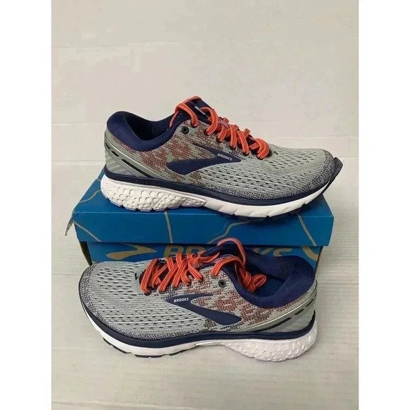-595 Brooks Ghost 11, Grey/Blue, Med Width, Womens Running Shoes-US 6.5 Womens - Picture 1 of 5